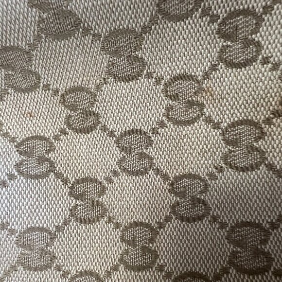 Gucci GG Monogram Pelham Handbag Horse Bit Canvas Braided Leather handles - Picture 8 of 9